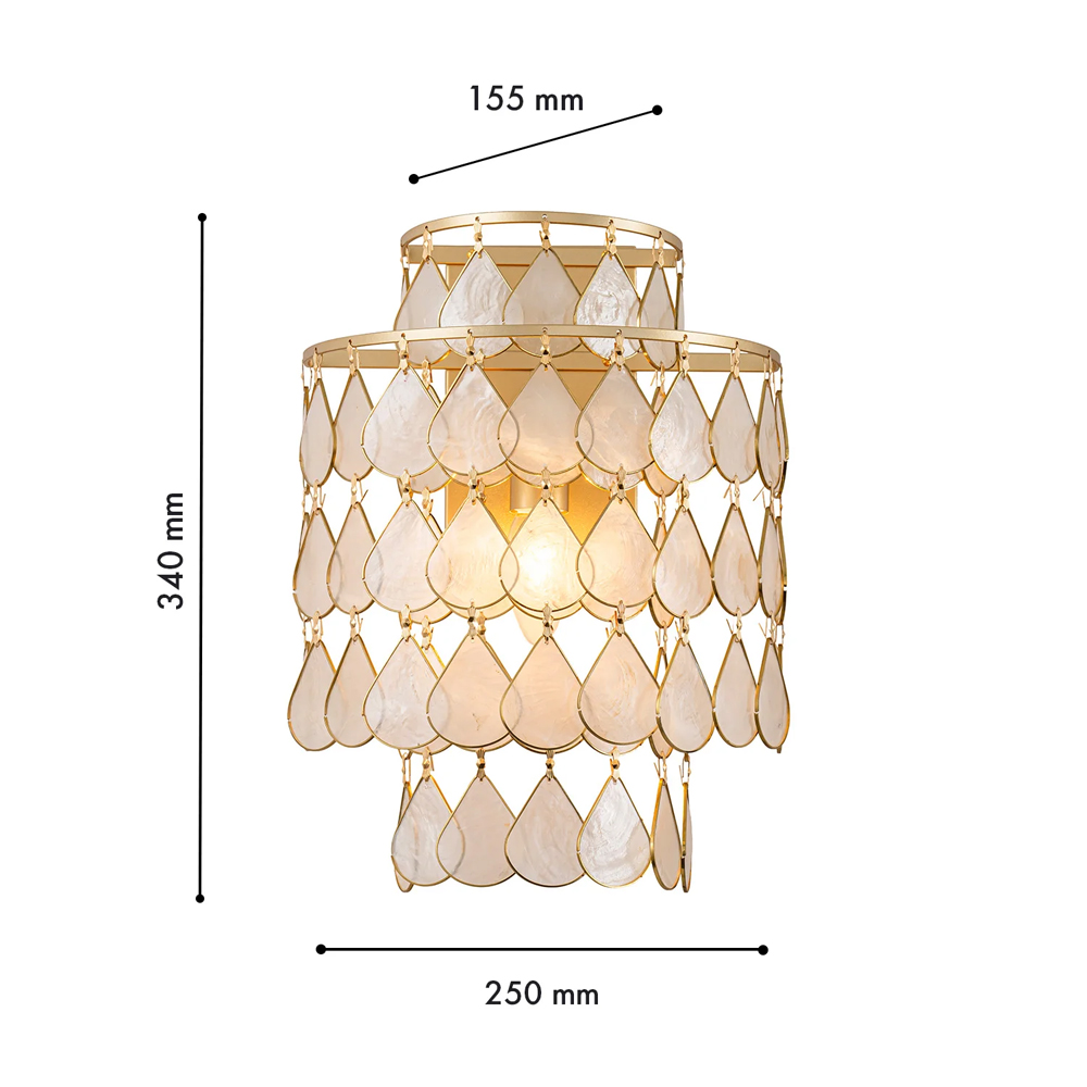 Бра с декором из натуральной морской ракушки Iridescent Light в Воронеже