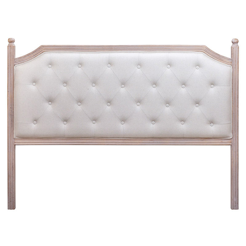 Изголовье кровати бежевое с мягкой обивкой из льна Emma Headboard Бежевый Коричневый в Воронеже | Loft Concept 