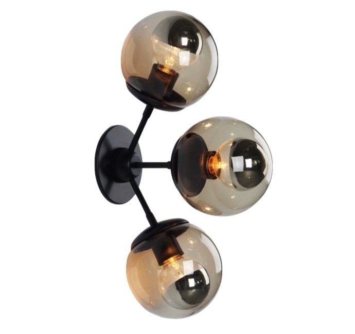 бра Modo Sconce 3 Globes Черный в Воронеже | Loft Concept 