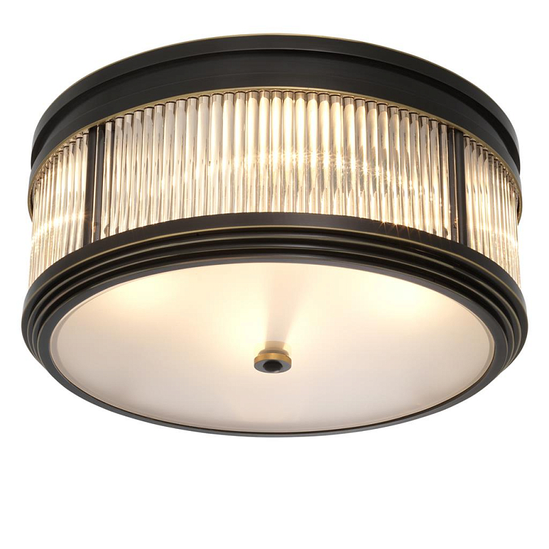 Потолочный светильник Темная бронза Dark bronze Disk Ceiling Lamp Темная бронза Прозрачное Стекло Потолочный светильник Темная бронза Dark bronze Disk Ceiling Lamp Темная бронза Прозрачное Стекло в Воронеже | Loft Concept