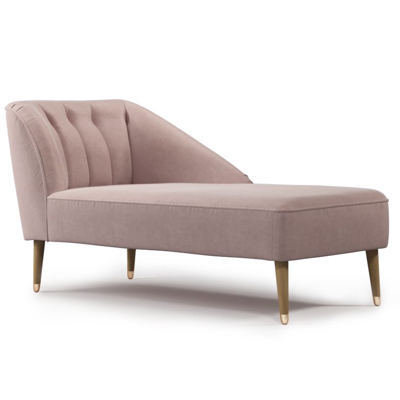 Кушетка Chaise Longue, Pink Cotton Velvet Розовый пастельный в Воронеже | Loft Concept 