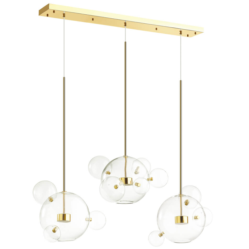 Люстра Transparent Bubble Chandelier Gold Line Глянцевое золото Прозрачный Люстра Transparent Bubble Chandelier Gold Line Глянцевое золото Прозрачный в Воронеже | Loft Concept