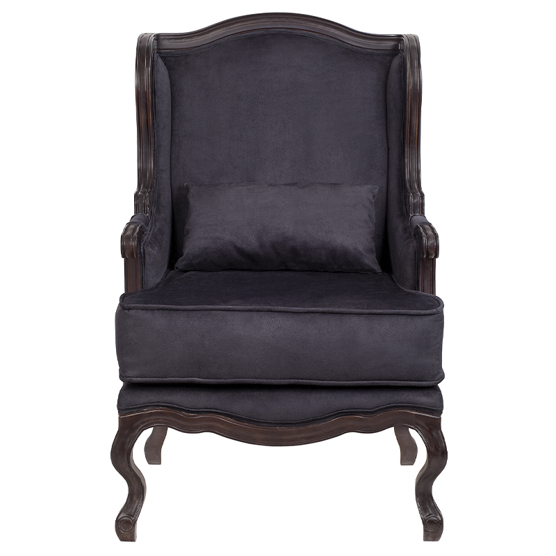 Кресло George Grand Armchair black velour Черный Коричневый в Воронеже | Loft Concept 