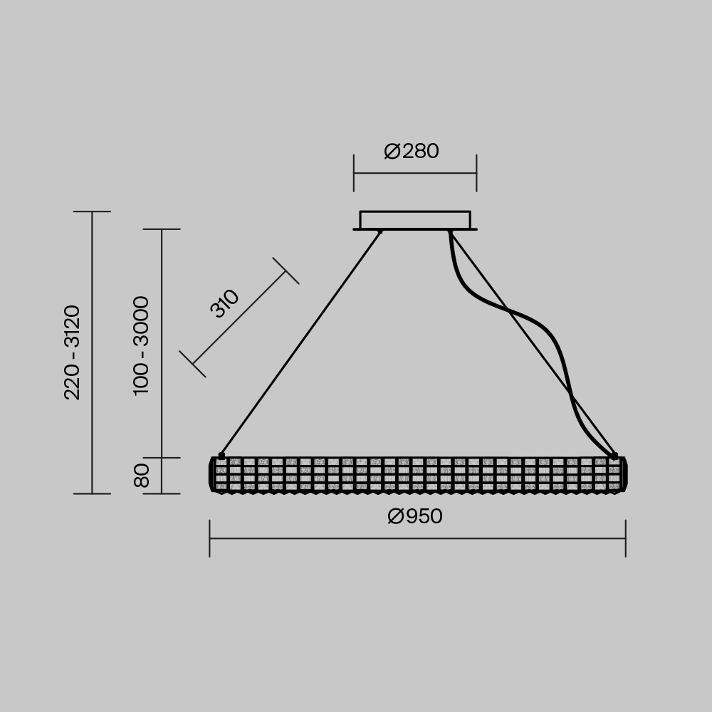Люстра подвесная Castello 3000К 35Вт в Воронеже