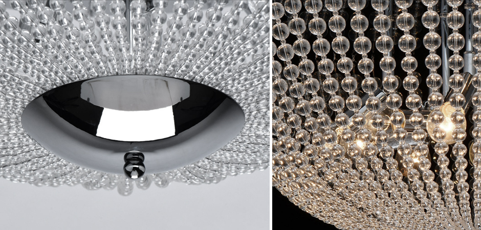 Потолочный светильник Virginia Clear Beads ceiling Chrome L Потолочный светильник Virginia Clear Beads ceiling Chrome L - Loft-Concept в Воронеже