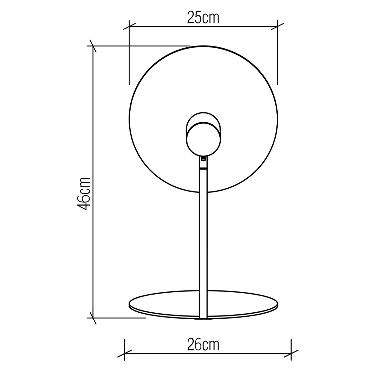 Настольная лампа с круглым деревянным отражателем и черным цилиндрическим плафоном Accord Lighting в Воронеже