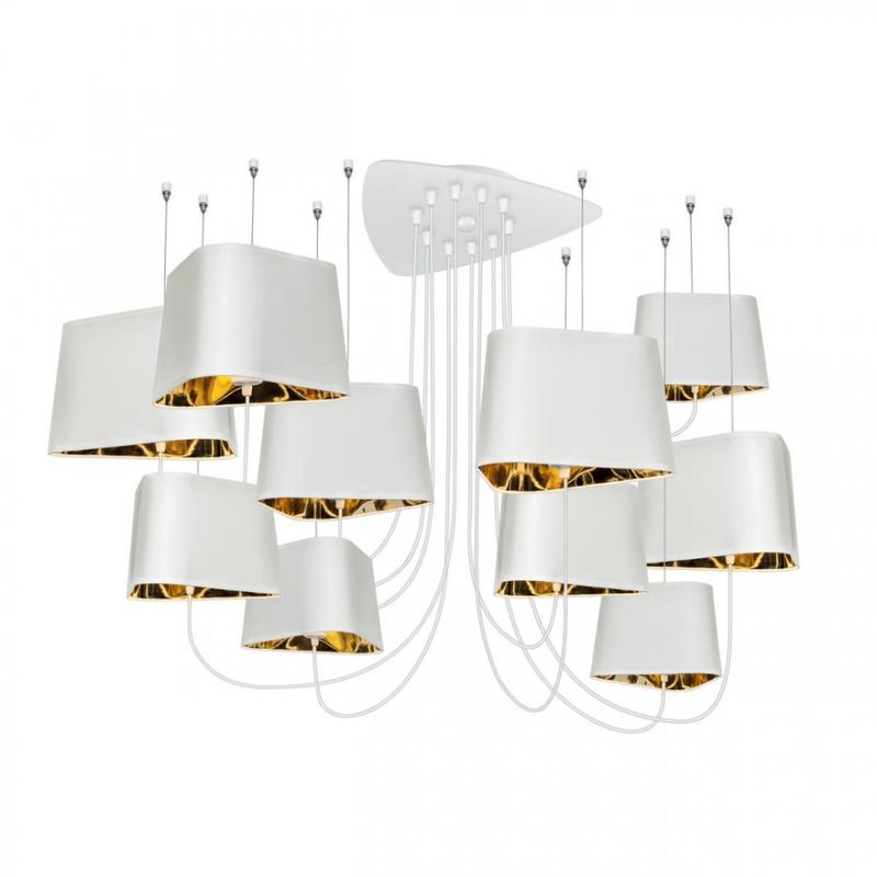 Люстра Designheure Lighting White Grand Nuage10 плафонов Белый Золотой Люстра Designheure Lighting White Grand Nuage10 плафонов Белый Золотой в Воронеже | Loft Concept
