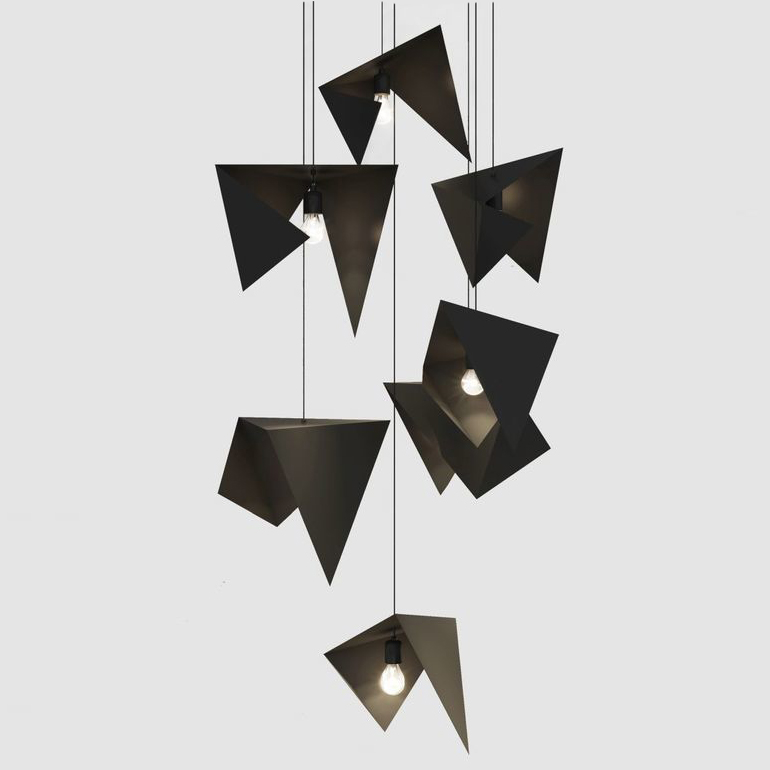 Люстра Chandelier BIRD 7 black LGH0731 Черный матовый в Воронеже | Loft Concept 