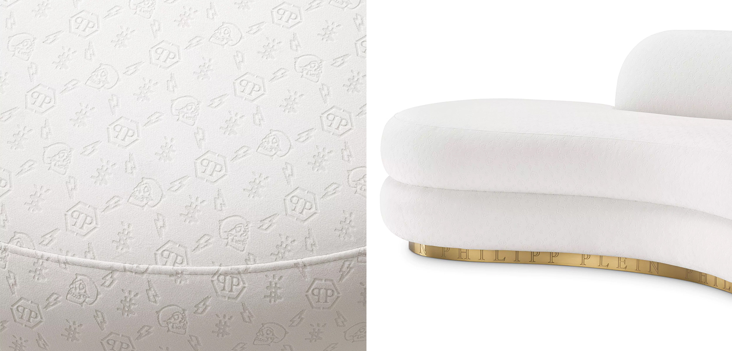 Диван белый Philipp Plein Sofa Icon - фото