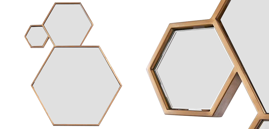 Зеркало Hexagons Mirror Зеркало Hexagons Mirror - Loft-Concept в Воронеже