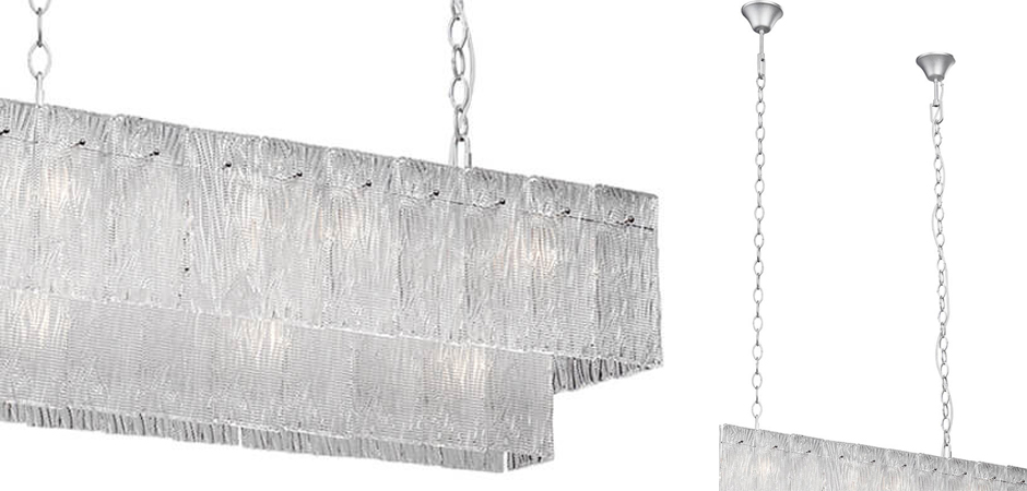 Люстра прямоугольная Textured Glass Chandelier - Loft-Concept в Воронеже