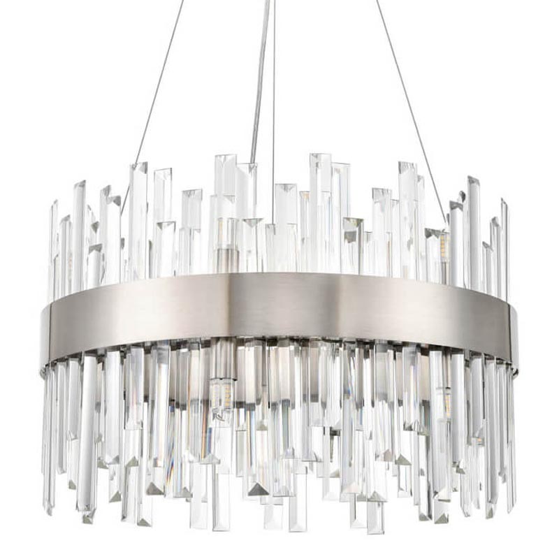 Люстра Cramer Chandelier 50 satin nickel Прозрачный (Transparent) Никель Сатин в Воронеже | Loft Concept 