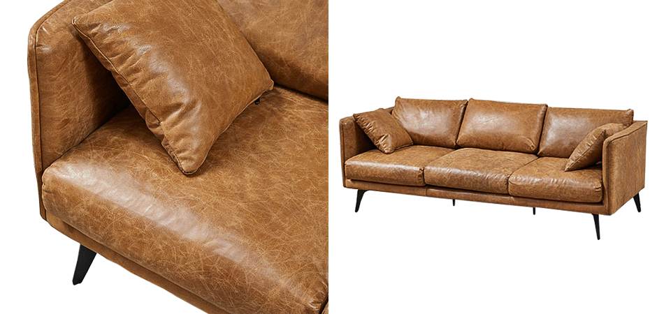 Диван Caramel Leather Triple Sofa Диван Caramel Leather Triple Sofa - Loft-Concept в Воронеже