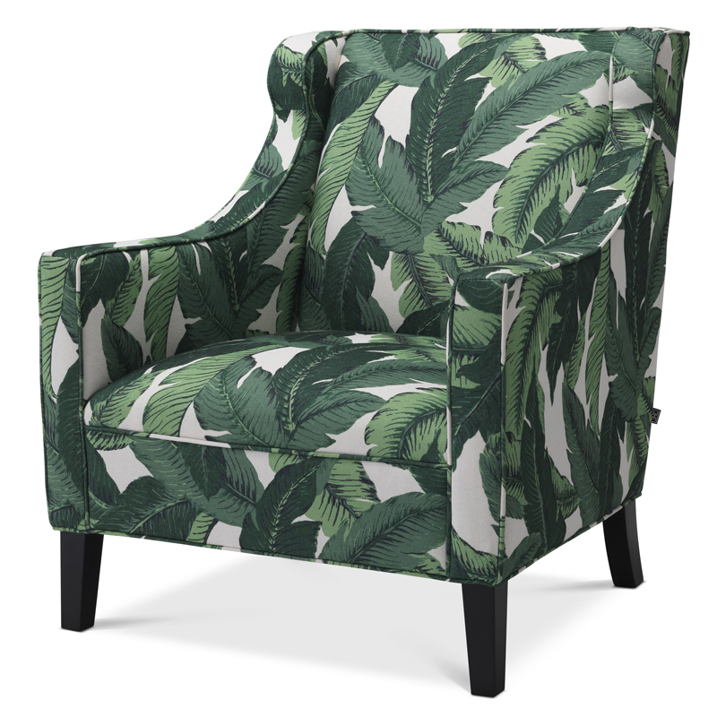 Кресло Eichholtz Chair Jenner Mustique green Зеленый Черный в Воронеже | Loft Concept 