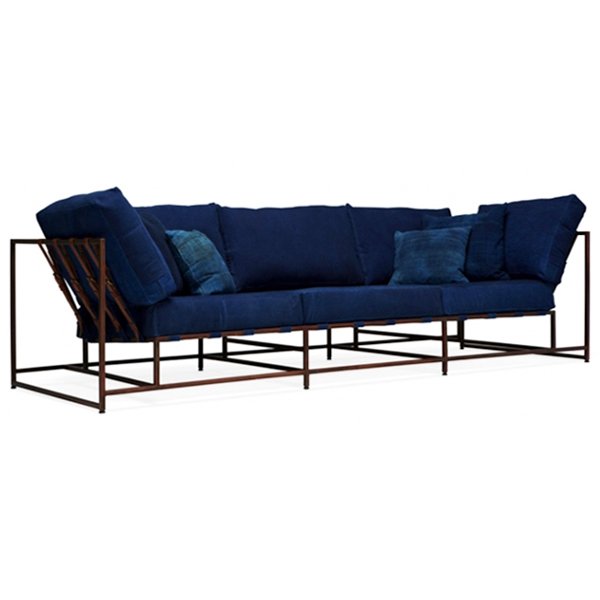 Диван Kenn X Miller sofa Indigo and copper denim Индиго в Воронеже | Loft Concept 