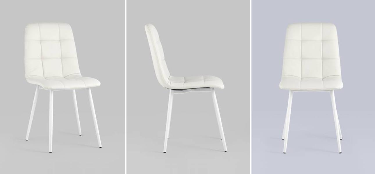 Стул NANCY S Chair Белая Экокожа - фото