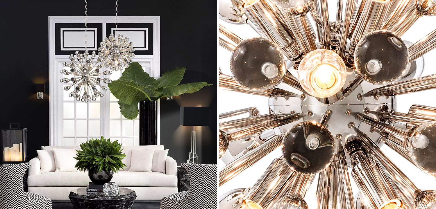 Люстра Eichholtz Chandelier Anto S Nickel - фото