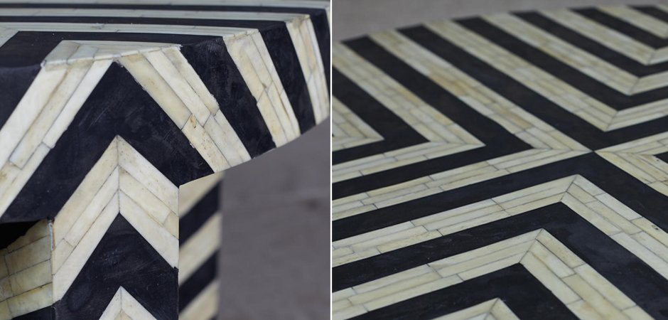 Кофейный стол Inlaid Bone Zigzag Кофейный стол Inlaid Bone Zigzag - Loft-Concept в Воронеже