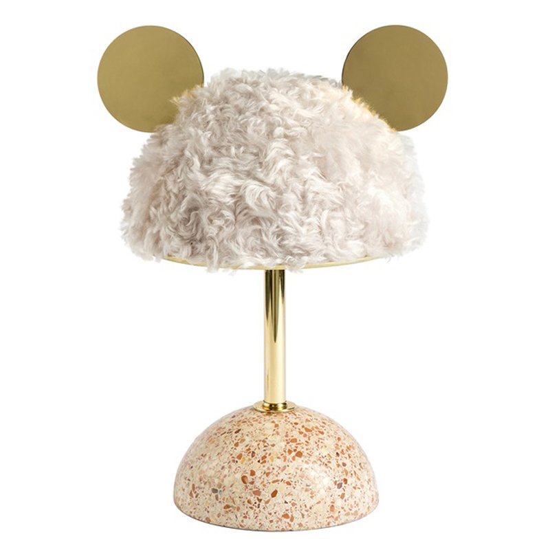 Настольная лампа White Mouse Table Lamp Белый Латунь Розовый пастельный в Воронеже | Loft Concept 