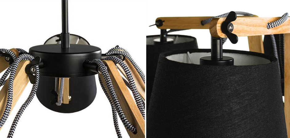 Люстра Woodland Pendant 5 Black - фото №1