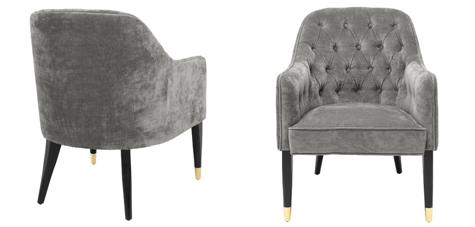 Кресло Eichholtz Chair Cyrus Grey Кресло Eichholtz Chair Cyrus Grey - Loft-Concept в Воронеже