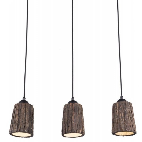 Люстра Wood Log Pendant 3 Коричневый в Воронеже | Loft Concept 