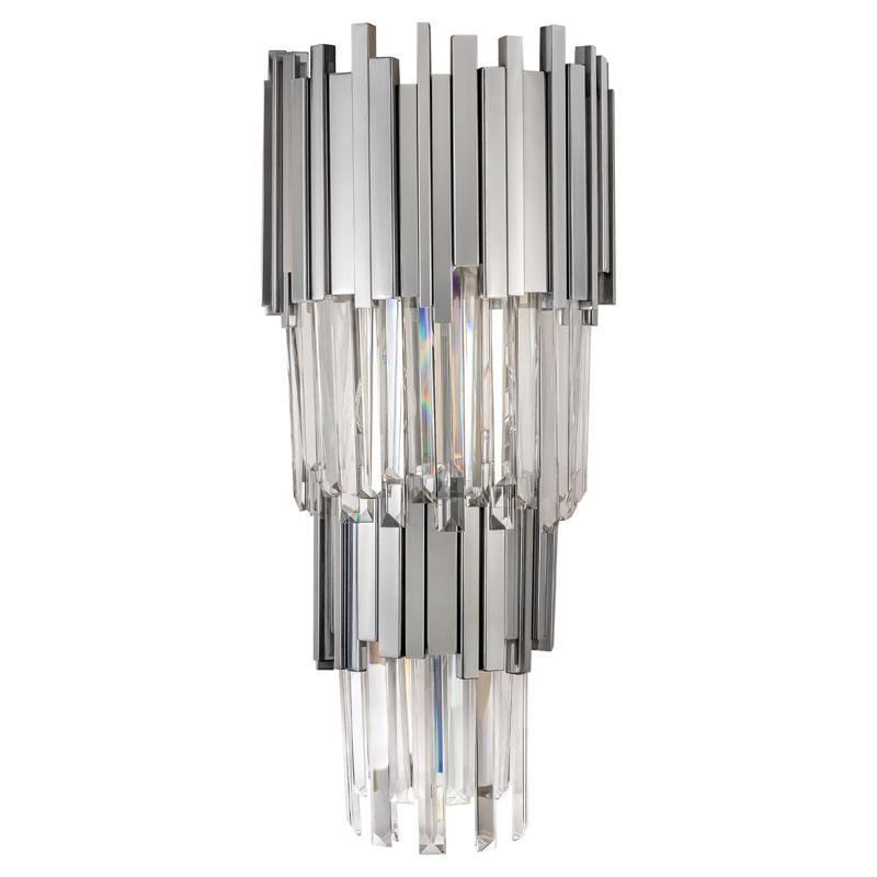 Бра Luxxu Modern Cascade Wall Lamp Silver 71 Прозрачное Стекло Серебряный в Воронеже | Loft Concept 