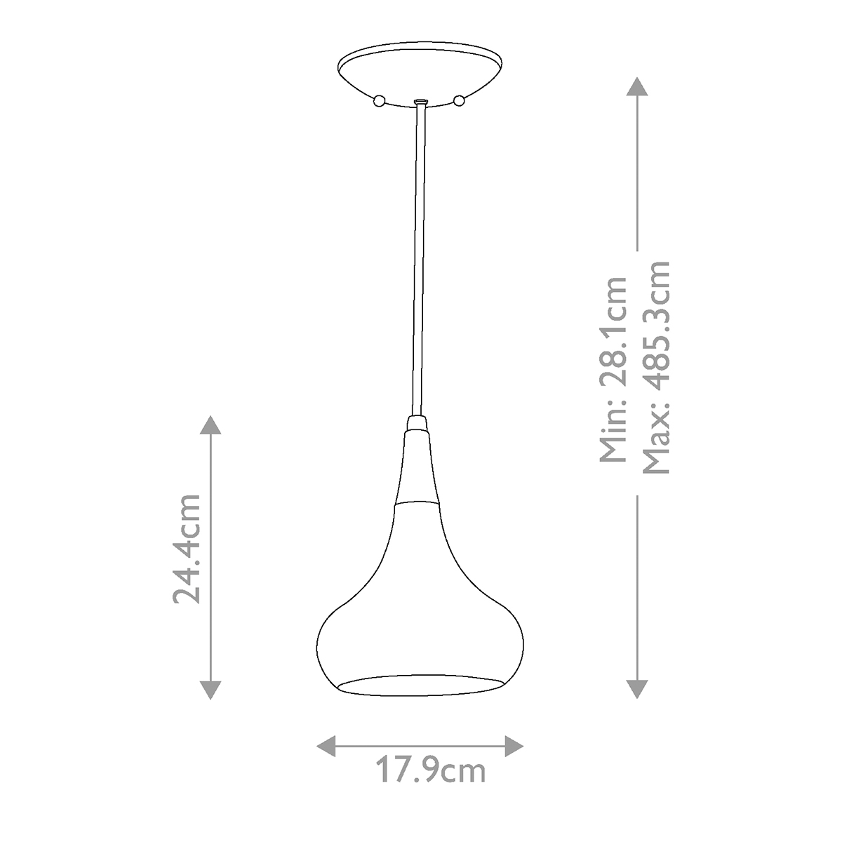  Подвесной светильник с каплевидным плафоном темного цвета Feiss в Воронеже