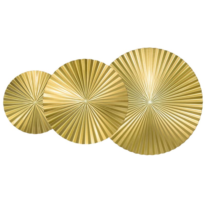 Арт-объект Apollo Gold Wall Plaque Disc 3 Золотой в Воронеже | Loft Concept 