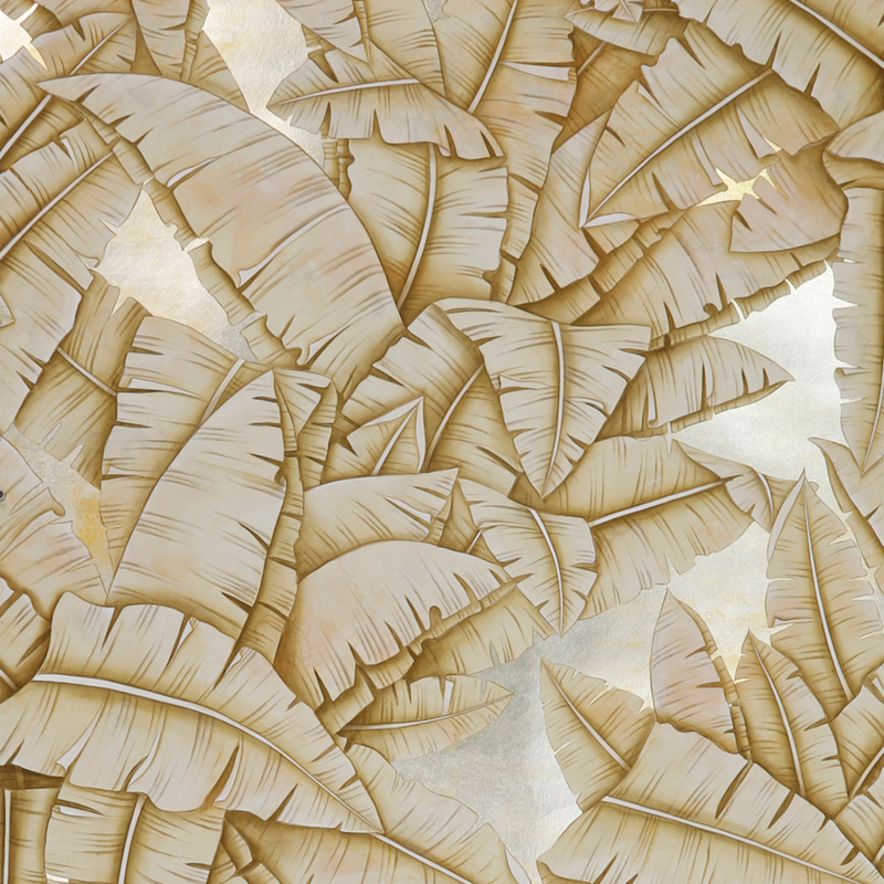 Обои ручная роспись Palms Sand on Tarnished Silver gilded paper with nickel pearlescent antiquing Обои ручная роспись Palms Sand on Tarnished Silver gilded paper with nickel pearlescent antiquing в Воронеже | Loft Concept