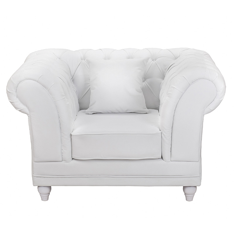 Кресло низкое с мягкой обивкой из велюра на 4-х ножках из массива березы Sophie Armchair white Белый в Воронеже | Loft Concept 