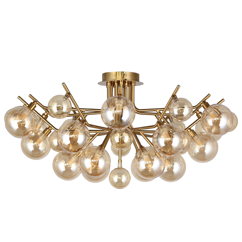 Люстра Berries Chandelier Flower bronze 18 Бронза Прозрачный в Воронеже | Loft Concept 