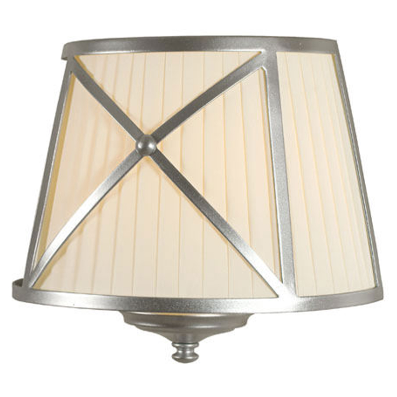 Бра Provence Lampshade Light Silver Wall Lamp Бежевый Серебряный в Воронеже | Loft Concept 