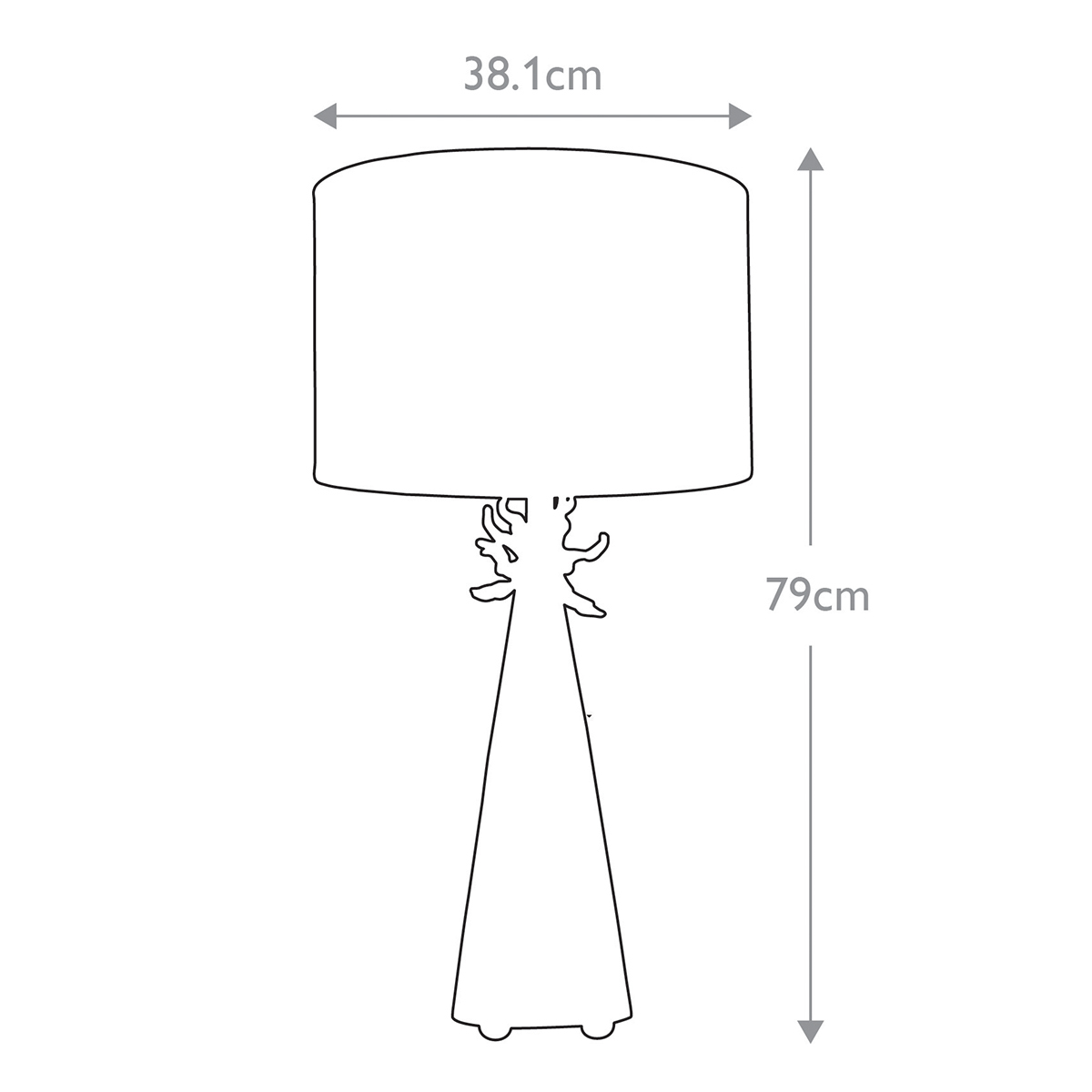 Настольная лампа с декоративным элементом золотого цвета и цилиндрическим абажуром из папье-маше светлого оттенка Flambeau в Воронеже