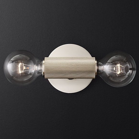 Бра RH Utilitaire Inline Sconce Silver Никель в Воронеже | Loft Concept 