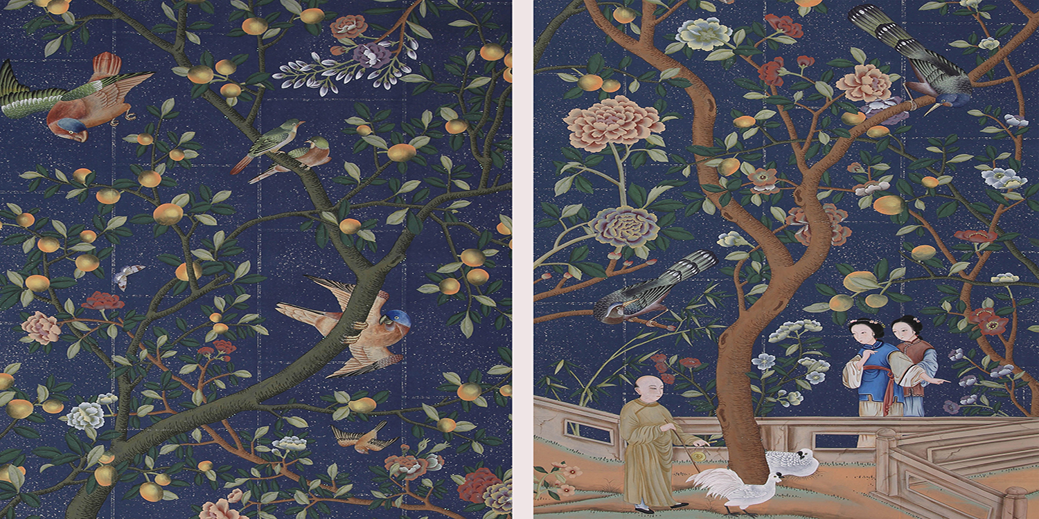 Обои ручная роспись Abbotsford Dark Blue - фото №1