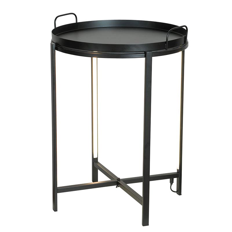 Приставной стол Nagib Side Table Black LED Черный в Воронеже | Loft Concept 