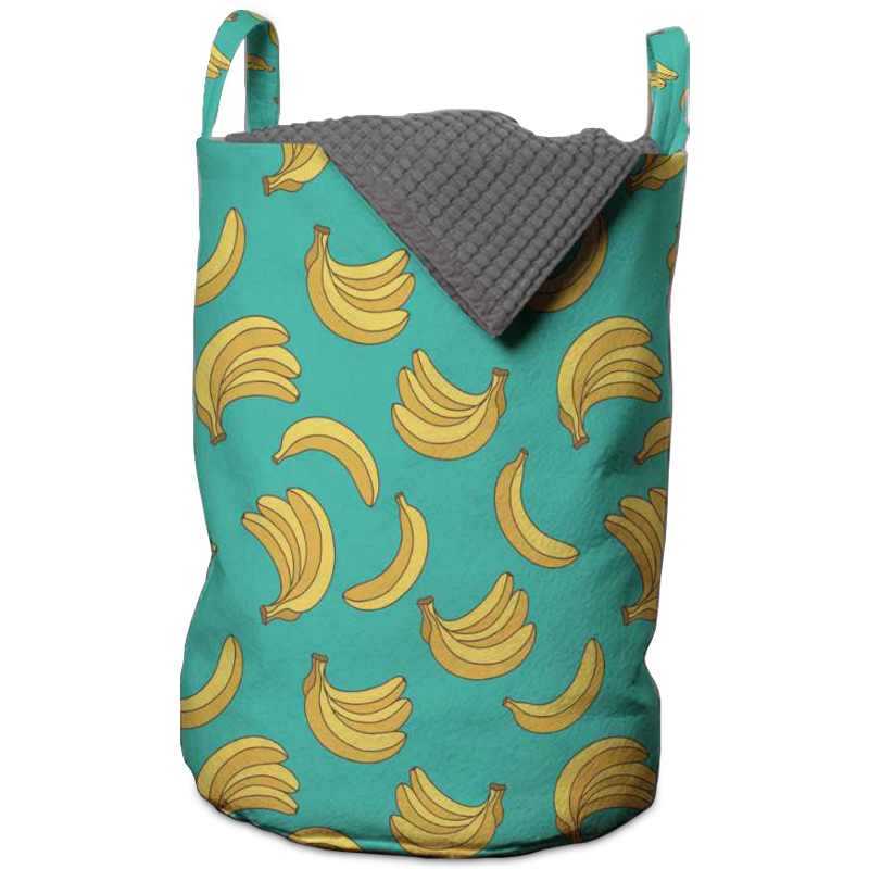 Корзина Bananas Pattern Basket Бирюзовый Желтый в Воронеже | Loft Concept 