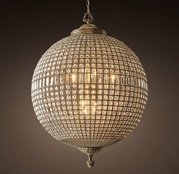 Люстра RH 19th c. Casbah Crystal Pendant 90 Темная бронза винтаж в Воронеже | Loft Concept 