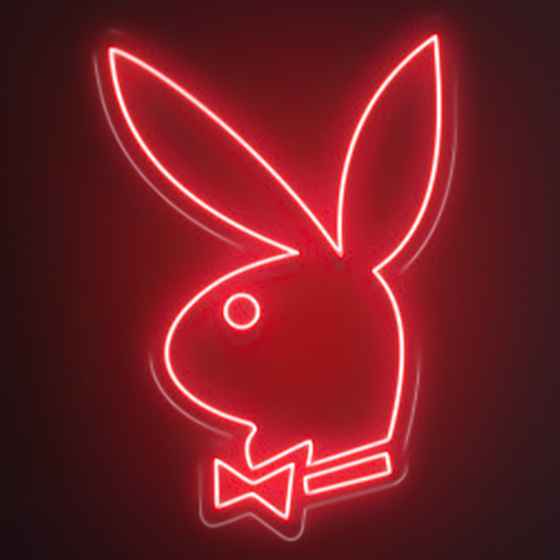 Неоновая настенная лампа Playboy Bunny Neon Wall Lamp Розовый Красный Синий Белый Зеленый Фиолетовый в Воронеже | Loft Concept 