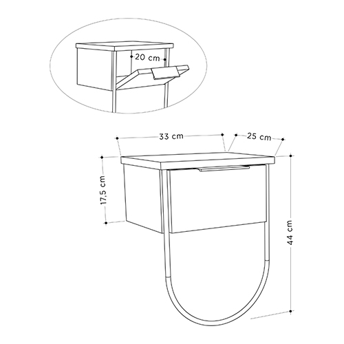 Прикроватная тумба с откидной дверцей из дерева NORFOLK NIGHTSTAND OAK в Воронеже