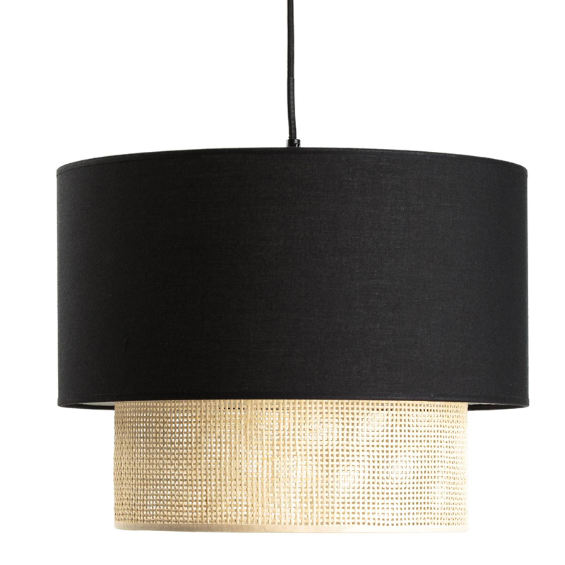 Подвесной светильник Ottar Wicker Black lampshade Бежевый Черный в Воронеже | Loft Concept 