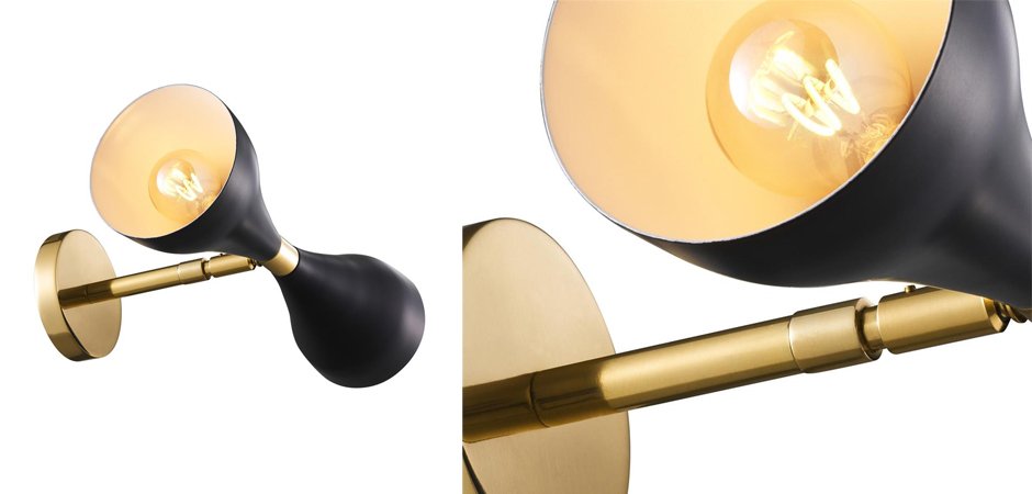 Бра Wall Lamp Cordero Black Бра Wall Lamp Cordero Black - Loft-Concept в Воронеже