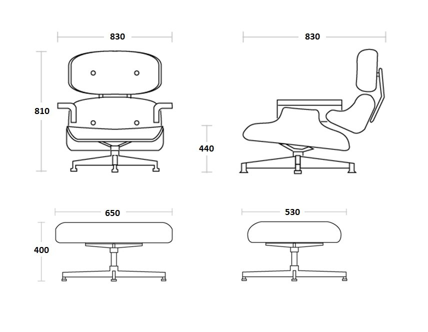 Кресло Eames Lounge Chair & Ottoman в Воронеже