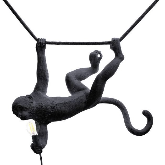 Подвесной светильник Seletti The Monkey Lamp Swing Black Черный Подвесной светильник Seletti The Monkey Lamp Swing Black Черный в Воронеже | Loft Concept