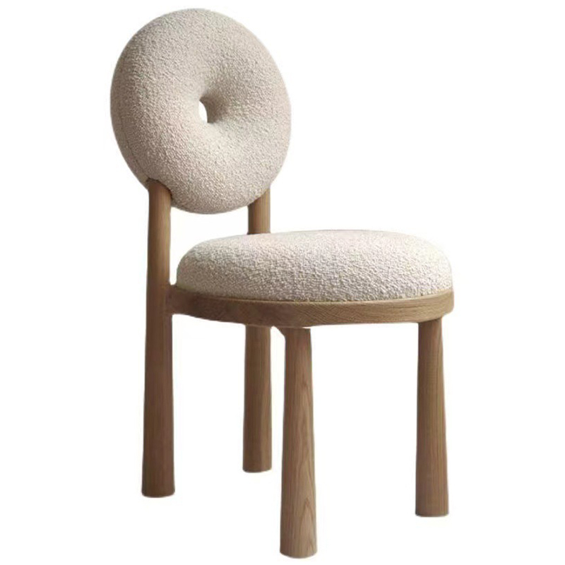 Стул Bagel Boucle Chair Бежевый Древесина в Воронеже | Loft Concept 