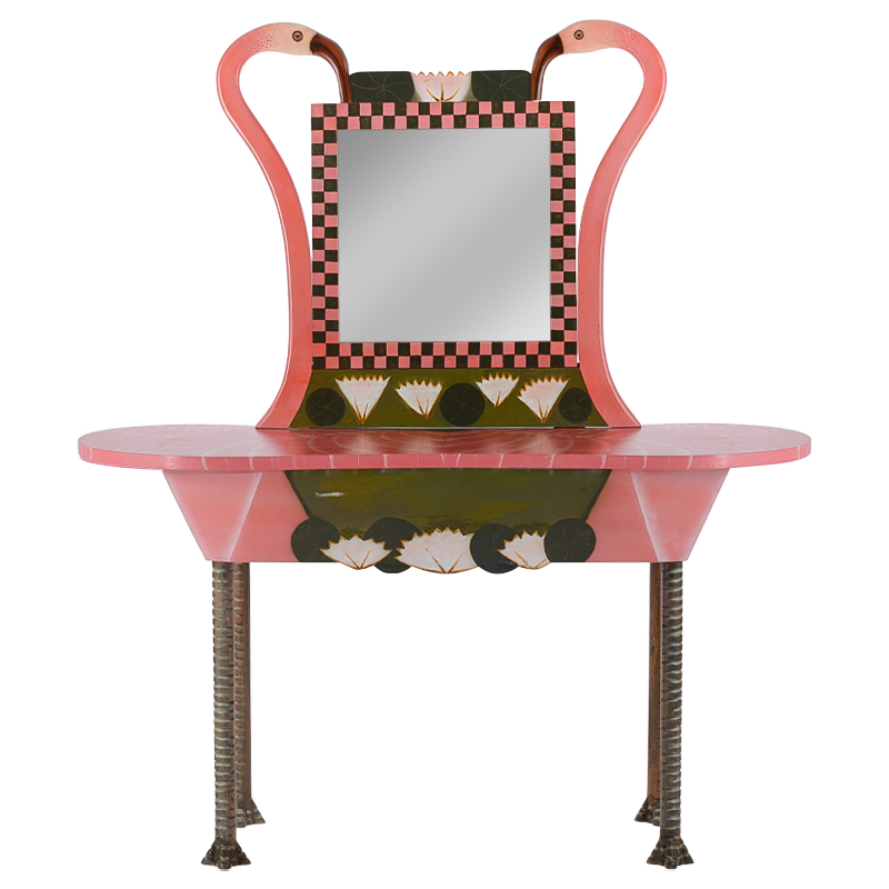 Трельяж Flamingos and Lotus Dressing Table Розовый Латунь в Воронеже | Loft Concept 