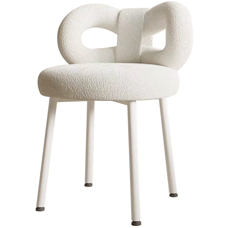 Стул Claire White Boucle Chair Белый в Воронеже | Loft Concept 