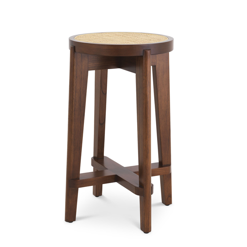 Полубарный стул Eichholtz Counter Stool Dareau brown Бежевый Коричневый в Воронеже | Loft Concept 