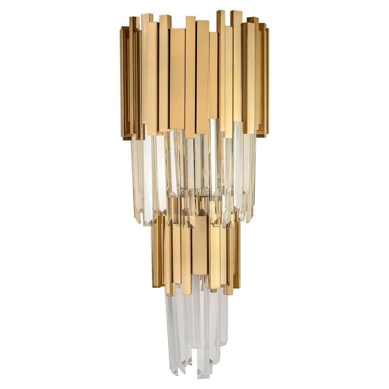 Бра Luxxu Modern Cascade Wall Lamp Gold 58 Золотой Прозрачное Стекло в Воронеже | Loft Concept 